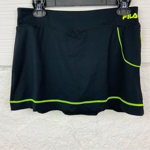 FILA SPORT black stretch athletic tennis skort size medium